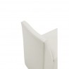 Manhattan Comfort Anna Modern Square Faux Leather Dining Chair in Light Stone Grey Half Top
