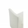 Manhattan Comfort Anna Modern Square Faux Leather Dining Chair in Light Stone Grey Half Top - Manhattan Comfort Anna Modern Square Faux Leather Dining Chair in Light Stone Grey Half Top