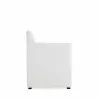 Manhattan Comfort Anna Modern Square Faux Leather Dining Armchair in Cream Side - Manhattan Comfort Anna Modern Square Faux Leather Dining Armchair in Cream Side