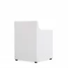 Manhattan Comfort Anna Modern Square Faux Leather Dining Armchair in Cream Back Angle - Manhattan Comfort Anna Modern Square Faux Leather Dining Armchair in Cream Back Angle