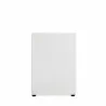 Manhattan Comfort Anna Modern Square Faux Leather Dining Armchair in Cream Back - Manhattan Comfort Anna Modern Square Faux Leather Dining Armchair in Cream Back