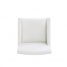 Manhattan Comfort Anna Modern Square Faux Leather Dining Armchair in Cream Top