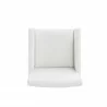 Manhattan Comfort Anna Modern Square Faux Leather Dining Armchair in Cream Top - Manhattan Comfort Anna Modern Square Faux Leather Dining Armchair in Cream Top