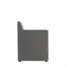 Manhattan Comfort Anna Modern Square Faux Leather Dining Armchair in Pewter Side - Manhattan Comfort Anna Modern Square Faux Leather Dining Armchair in Pewter Side