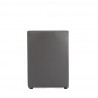 Manhattan Comfort Anna Modern Square Faux Leather Dining Armchair in Pewter Back