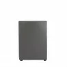 Manhattan Comfort Anna Modern Square Faux Leather Dining Armchair in Pewter Back - Manhattan Comfort Anna Modern Square Faux Leather Dining Armchair in Pewter Back