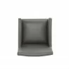 Manhattan Comfort Anna Modern Square Faux Leather Dining Armchair in Pewter Top - Manhattan Comfort Anna Modern Square Faux Leather Dining Armchair in Pewter Top