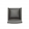 Manhattan Comfort Anna Modern Square Faux Leather Dining Armchair in Pewter Top