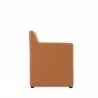 Manhattan Comfort Anna Modern Square Faux Leather Dining Armchair in Saddle Side - Manhattan Comfort Anna Modern Square Faux Leather Dining Armchair in Saddle Side