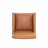 Manhattan Comfort Anna Modern Square Faux Leather Dining Armchair in Saddle Top - Manhattan Comfort Anna Modern Square Faux Leather Dining Armchair in Saddle Top