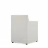 Manhattan Comfort Anna Modern Square Faux Leather Dining Armchair in Light Stone Grey Back Angle - Manhattan Comfort Anna Modern Square Faux Leather Dining Armchair in Light Stone Grey Back Angle