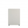 Manhattan Comfort Anna Modern Square Faux Leather Dining Armchair in Light Stone Grey Back