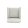 Manhattan Comfort Anna Modern Square Faux Leather Dining Armchair in Light Stone Grey Top