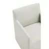 Manhattan Comfort Anna Modern Square Faux Leather Dining Armchair in Light Stone Grey Arm View - Manhattan Comfort Anna Modern Square Faux Leather Dining Armchair in Light Stone Grey Arm View