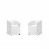 Manhattan Comfort Anna Modern Round Faux Leather Dining Armchair in Cream (Set of 2) - Manhattan Comfort Anna Modern Round Faux Leather Dining Armchair in Cream (Set of 2)