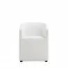 Manhattan Comfort Anna Modern Round Faux Leather Dining Armchair in Cream Front - Manhattan Comfort Anna Modern Round Faux Leather Dining Armchair in Cream Front