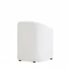Manhattan Comfort Anna Modern Round Faux Leather Dining Armchair in Cream Back Angle - Manhattan Comfort Anna Modern Round Faux Leather Dining Armchair in Cream Back Angle