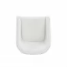 Manhattan Comfort Anna Modern Round Faux Leather Dining Armchair in Cream Top - Manhattan Comfort Anna Modern Round Faux Leather Dining Armchair in Cream Top