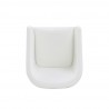 Manhattan Comfort Anna Modern Round Faux Leather Dining Armchair in Cream Top