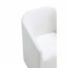 Manhattan Comfort Anna Modern Round Faux Leather Dining Armchair in Cream Arm - Manhattan Comfort Anna Modern Round Faux Leather Dining Armchair in Cream Arm