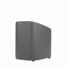 Manhattan Comfort Anna Modern Round Faux Leather Dining Armchair in Pewter Back Angle - Manhattan Comfort Anna Modern Round Faux Leather Dining Armchair in Pewter Back Angle