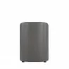 Manhattan Comfort Anna Modern Round Faux Leather Dining Armchair in Pewter Back - Manhattan Comfort Anna Modern Round Faux Leather Dining Armchair in Pewter Back