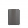 Manhattan Comfort Anna Modern Round Faux Leather Dining Armchair in Pewter Back