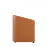 Manhattan Comfort Anna Modern Round Faux Leather Dining Armchair in Saddle Side