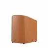 Manhattan Comfort Anna Modern Round Faux Leather Dining Armchair in Saddle Back Angle - Manhattan Comfort Anna Modern Round Faux Leather Dining Armchair in Saddle Back Angle