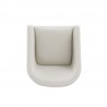 Manhattan Comfort Anna Modern Round Faux Leather Dining Armchair in Light Stone Grey Top