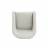 Manhattan Comfort Anna Modern Round Faux Leather Dining Armchair in Light Stone Grey Top - Manhattan Comfort Anna Modern Round Faux Leather Dining Armchair in Light Stone Grey Top