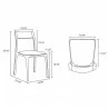 Manhattan Comfort Modern Moderno Stackable Dining Chair Upholstered in Leatherette with Solid Wood Frame in Walnut and Black- Set of 2  Size - Manhattan Comfort Modern Moderno Stackable Dining Chair Upholstered in Leatherette with Solid Wood Frame in Walnut and Black- Set of 2  Size