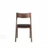 Manhattan Comfort Modern Moderno Stackable Dining Chair Upholstered in Leatherette with Solid Wood Frame in Walnut and Black- Set of 4 - Manhattan Comfort Modern Moderno Stackable Dining Chair Upholstered in Leatherette with Solid Wood Frame in Walnut and Black- Set of 4
