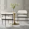 Manhattan Comfort Modern Lia Chenille Dining Armchair Cream- Set of 2 - Manhattan Comfort Modern Lia Chenille Dining Armchair Cream- Set of 2