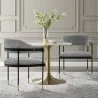 Manhattan Comfort Modern Lia Chenille Dining Armchair Stone- Set of 2 - Manhattan Comfort Modern Lia Chenille Dining Armchair Stone- Set of 2
