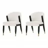 Manhattan Comfort Modern Ola Chenille Dining Chair - Set of 2 Cream - Manhattan Comfort Modern Ola Chenille Dining Chair - Set of 2 Cream