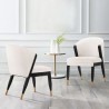 Manhattan Comfort Modern Ola Chenille Dining Chair In Cream- Set of 2
