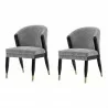 Manhattan Comfort Modern Ola Chenille Dining Chair - Set of 2 Grey - Manhattan Comfort Modern Ola Chenille Dining Chair - Set of 2 Grey