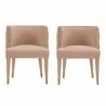 Manhattan Comfort Modern Maya Tufted Velvet Dining Chair In Nude - Manhattan Comfort Modern Maya Tufted Velvet Dining Chair In Nude
