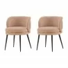 Manhattan Comfort Modern Kaya Pleated Velvet Dining Chair Set Nude - Manhattan Comfort Modern Kaya Pleated Velvet Dining Chair Set Nude