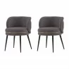 Manhattan Comfort Modern Kaya Pleated Velvet Dining Chair Set Grey - Manhattan Comfort Modern Kaya Pleated Velvet Dining Chair Set Grey