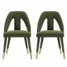 Manhattan Comfort Modern Neda Velvet Dining Chair In Olive Green - Manhattan Comfort Modern Neda Velvet Dining Chair In Olive Green
