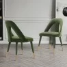 Manhattan Comfort Modern Neda Velvet Dining Chair In Olive Green Set of 2 - Manhattan Comfort Modern Neda Velvet Dining Chair In Olive Green Set of 2