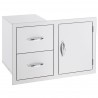 Summerset Grills 33" 2-Drawer and Access Door Combo - Angled