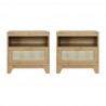 Manhattan Comfort Sheridan Modern Cane Nightstand Nature