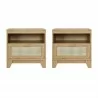 Manhattan Comfort Sheridan Modern Cane Nightstand Nature - Manhattan Comfort Sheridan Modern Cane Nightstand Nature