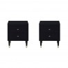Manhattan Comfort Stanton Modern Nightstand with 2 Full Extension Drawers and Solid Wood Legs - Set of 2