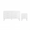 Manhattan Comfort Stanton 2-Piece Modern Dresser and Nightstand Set with Full Extension Drawers and Solid Wood Legs  - Manhattan Comfort Stanton 2-Piece Modern Dresser and Nightstand Set with Full Extension Drawers and Solid Wood Legs 