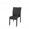 Miami Dining Side Chair - Espresso Wicker - Angled