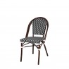 Paris Dining Side Chair - Black and White - Angled